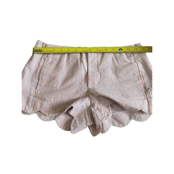Lilly Pulitzer Women's Size 2 Buttercup Blue/Pink Seersucker Shorts Scallop Hem‎ - Picture 4 of 6
